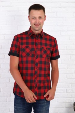 Рубашка 57041 - черно-красный (Нл)