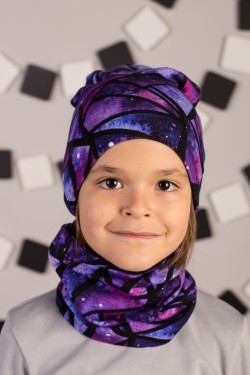 Комплект КМ Колючий-темный детский - фиолетовый (Нл)