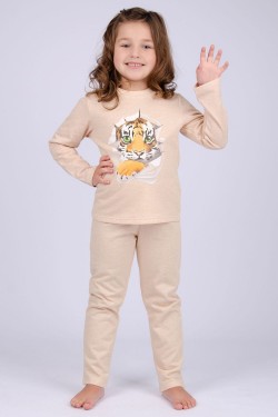 Пижама ПД-127 тигр - бежевый (Нл)