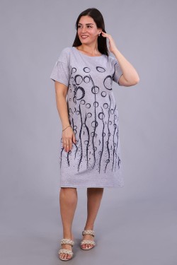 Платье 24887 - серый меланж (Нл)