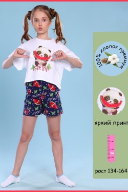 Пижама для девочки Арбуз арт.ПД-019-037 - белый (Нл)