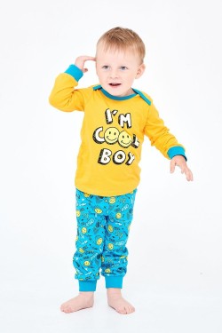 Пижама для мальчика 92139 - желтый-бирюзовый (Нл)