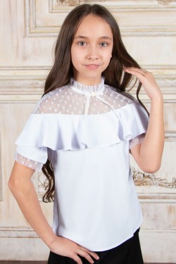 Блузка для девочки SP0202.3 - белый (Нл)