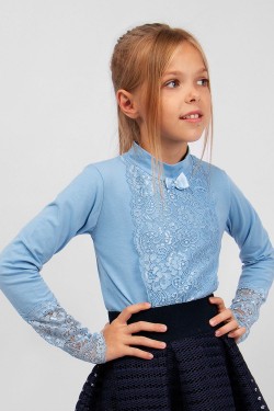 Блузка для девочки SP62995 - голубой (Нл)