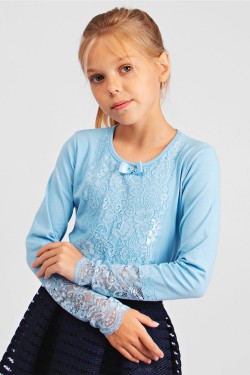 Блузка для девочки SP62999 - голубой (Нл)