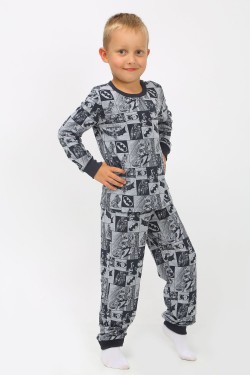 Пижама Бэтмен детская арт. ПМ-013-049 - серый (Нл)