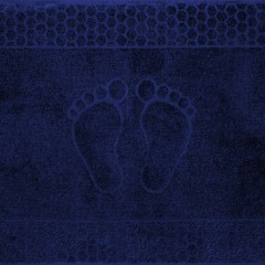 Полотенце махровое для ног темно синий