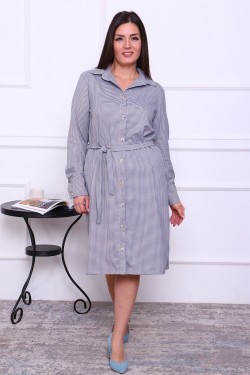 Платье женское LenaLineN арт. 03-005-22 - голубой-бежевый (Нл)