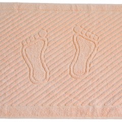 Полотенце махровое для ног персиковый