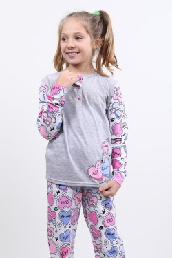 Пижама 15426 детская - серый (Нл)