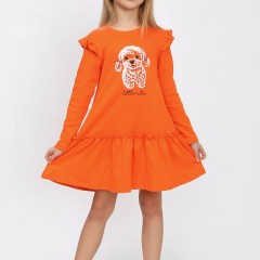 Платье Ёлочка детское - оранжевый (Нл)