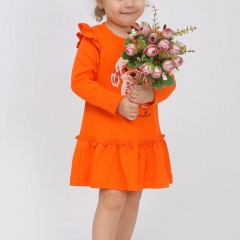 Платье Ёлочка детское - оранжевый (Нл)
