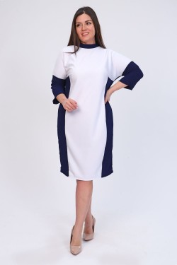 Платье 52254 - синий, белый (Нл)