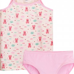 Комплект белья для девочки 31204 - котики-розовый (Нл)