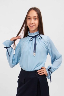 Блузка для девочки SP2801 - голубой (Нл)