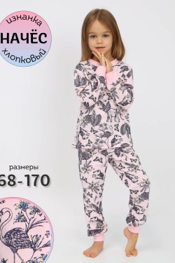 Пижама Розовые Тропики ПИЖ-101 (Нл)