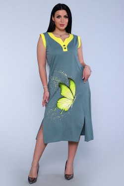 Платье 71063 - оливковый (Нл)