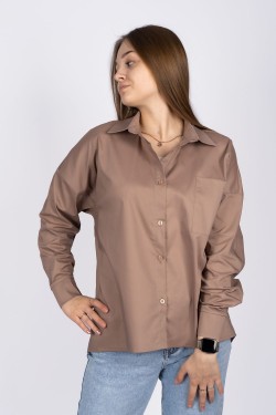 Джемпер (рубашка) женский 6359 - коричневый (Нл)