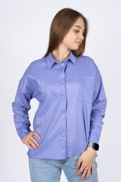 Джемпер (рубашка) женский 6359 - сиреневый (Нл)