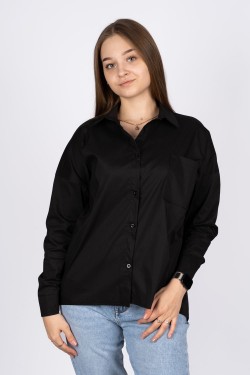 Джемпер (рубашка) женский 6359 - черный (Нл)