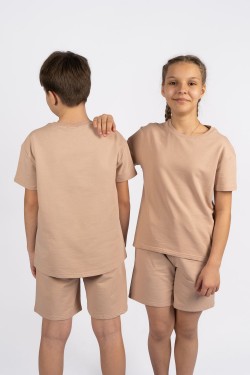 Комплект детский 42100 (футболка + шорты) - капучино (Нл)