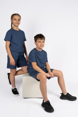 Комплект детский 42100 (футболка + шорты) - ниагара (Нл)