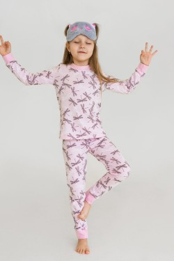 Пижама детская Сладкий сон - стрекозы на розовом (Нл)