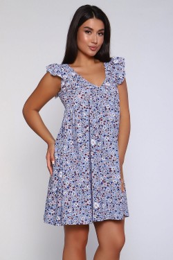 Платье 87505 - серо-голубой (Нл)