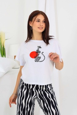 Пижама Safari (футболка+брюки) - белый (Нл)