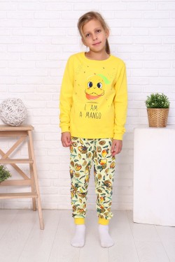 Пижама Смузи длинный рукав детская - желтый (Нл)