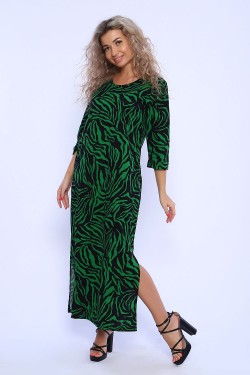 Платье 59205 - черный-зеленый (Нл)