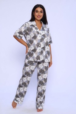 Пижама 55078 - фиолетово-серый (Нл)