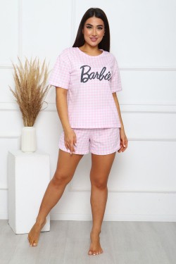 074 Пижама с шортами - розовый (Нл)