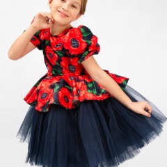 Платье нарядное для девочки SP2010 - красный (Нл)