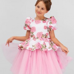 Платье нарядное для девочки SP2010 - розовый (Нл)