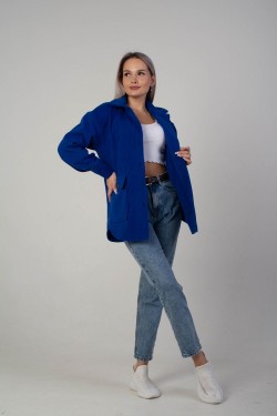 Пальто-рубашка 100009 - синий (Нл)