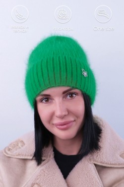 Шапка женская Ангора GL698 - зеленый (Нл)