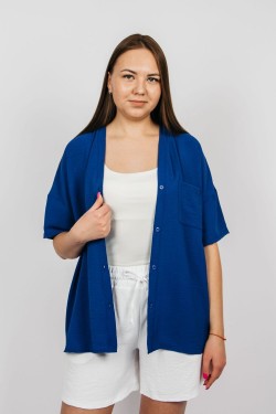Рубашка женская 0630 - темно-синий (Нл)