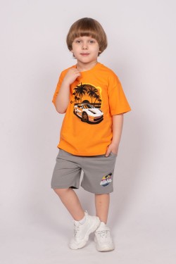 Футболка для мальчика 52355 - оранжевый (Нл)