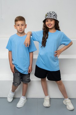 7453 футболка детская однотонная - голубой (Нл)