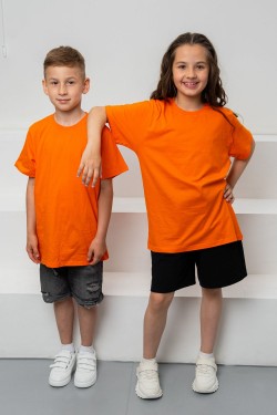 7453 футболка детская однотонная - оранжевый (Нл)