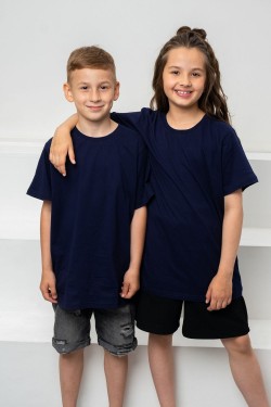7453 футболка детская однотонная - темно-синий (Нл)