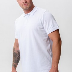 14401 футболка поло мужская - белый (Нл)