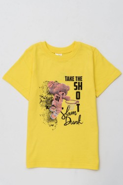 футболка детская с принтом 7443 - желтый (Нл)