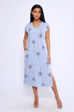 Платье женское 82061 - полоска голубая узкая (Нл)