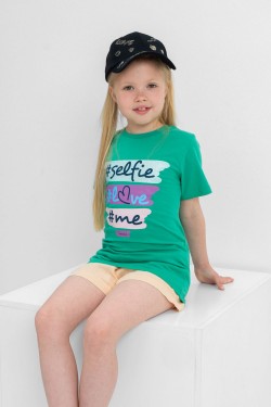 футболка детская с принтом 7448 - зеленый (Нл)