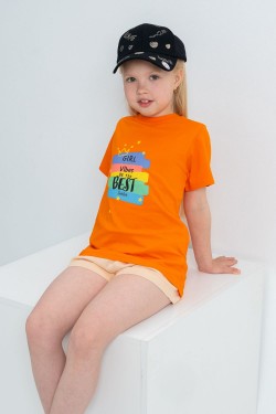 футболка детская с принтом 7448 - оранжевый (Нл)