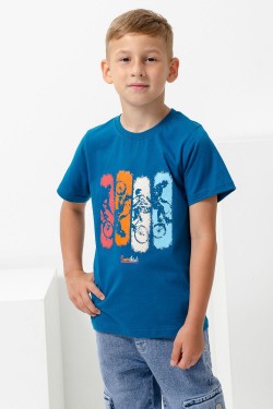 футболка детская с принтом 7444 - морская волна (Нл)