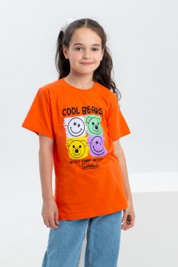 футболка детская с принтом 7449 - оранжевый (Нл)